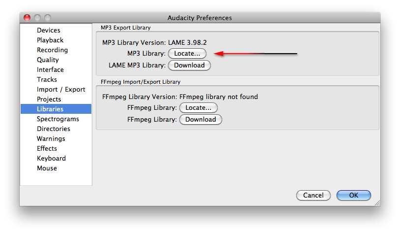 lame library for audacity mac