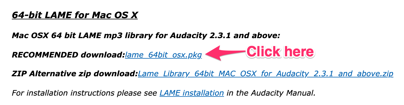 lame library for audacity mac