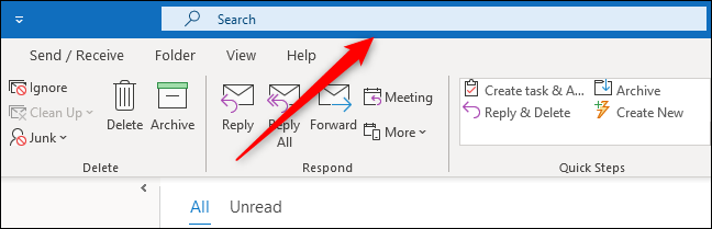 search on outlook email for mac